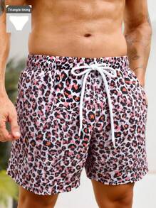 Palasendo Men's Casual Loose Drawstring Pocket Beach Shorts, Summer - Multicolor - View 3