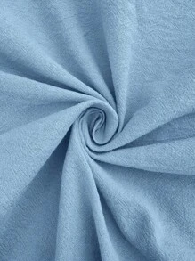 SHEIN Maternity Solid Color Casual Bowknot Camisole Dress, Suitable For Summer - Blue - View 9