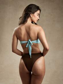 AiiRZ Bandeau Two Tone Reversable Bikini Set - Multicolor - View 2