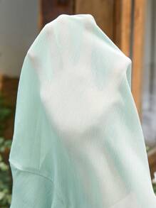 SHEIN Swim Curve Blusa holgada de manga larga tipo cubretodo de playa para mujer de tallas grandes - Verde - Ver 7