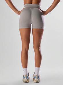 Musera Sport Pantaloni scurți groși, fără cusături, mini, activi, confortabili, pentru antrenament, sală de sport, alergare, club de alergare, padel, tenis, pickleball, sală de sport