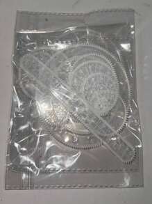 22pcs Educational Drawing Drawing Template Ruler Educational Toy Set - Interlocking Gears And Wheels Drawing Accessories With Ruler - Develops Fine Motor Skills And Creativity