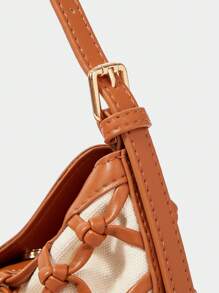 SHECARRY Women's Hollow Design Fashionable Casual Shoulder Bag - Brown - View 5