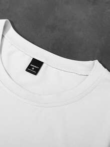 Manfinity Homme 2 Stücke/Set Männer Rundhals Kurzarm Lässig Top Und Shorts Set, Sommer, Drop-Shoulder