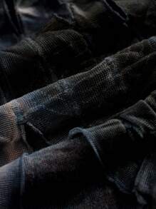 Amplova 扎染印花流苏抹胸连身裤 - 橘色 - 查看 4