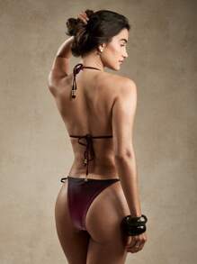 AiiRZ Tie Up Triangle Ombre Bikini Set - Multicolor - View 2