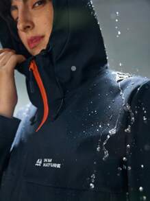 In My Nature Women's Casual Versatile Hooded Outdoor Jacket - Navy Blue - View 8