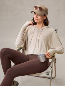 OutZeal 防紫外线 UPF50+ 速干交叉后背防晒夹克度假休闲夏季 - 卡其色 - 查看 9