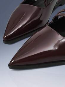 CUCCOO GRLICON 女士时尚百搭尖头平底鞋 - 棕色 - 查看 5