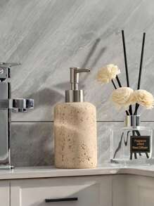 洞石洗手液瓶 高颜值乳液按压瓶 高端网红酒店沐浴露洗发水水瓶 洗手液瓶 高颜值轻奢乳液瓶按压瓶 酒店卫生间洗发水沐浴露水瓶 - 彩色 - 查看 9