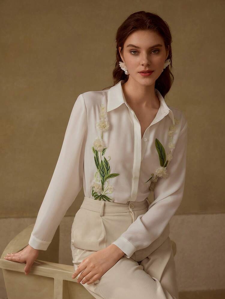 EMBROIDERY APPLIQUES SHIRT