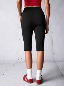 SHEIN Sports Leggings de sport casual quotidien pour femmes - Noir - Voir 6