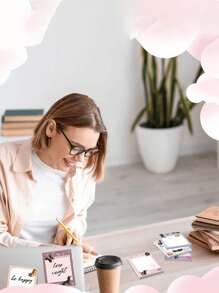 SHEIN 9 Pads 450 Pages Dachshund Sticky Notes 3.15 X 3.94 Inches Cute Self Sticky Note Pads Colored Adhesive Notepad For Memo Reminder Journal Studying Office Home Dachshund Gifts For Women - Multicolor - View 7