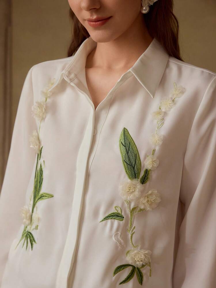 EMBROIDERY APPLIQUES SHIRT