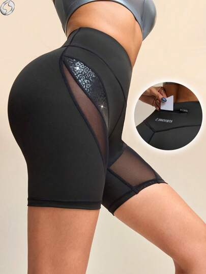 Innovista Metallic Animal Shimmer Workout Sports Gym Shorts Biker, High Waisted Booty Scrunch Butt Lifting, Daily Athleisure Yoga HIIT Training High Stretch Tights Activewear Bottoms Fall Clothes Comfort Movement Functional, Mesh Panel Breathable Cut Out, Squat Proof Cardio Cycling Cross Fit Running Tennis Volleyball Paddle Board Outdoor Exercise Sweat-Proof Healthy Look Utilitarian Chic, Cool Wear Collection