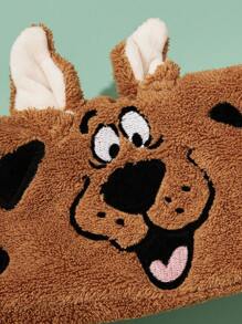 SCOOBY-DOO X SHEIN 1 件吸水毛绒头带，3D 小狗耳朵设计，可爱有趣，可用于洗脸/洗头和皮肤护理，不束缚 - 棕色 - 查看 6