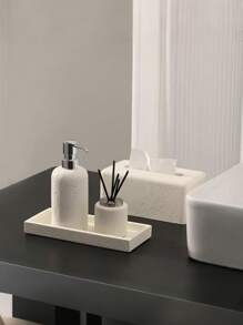 洞石洗手液瓶 高颜值乳液按压瓶 高端网红酒店沐浴露洗发水水瓶 洗手液瓶 高颜值轻奢乳液瓶按压瓶 酒店卫生间洗发水沐浴露水瓶 - 彩色 - 查看 6