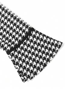 Ellevyn Women's Black & White Houndstooth Long Sleeve Lightweight Jacket, Elegant For Commuting And Versatile Fall/Winter Women Clothes Business Casual Woman Teacher Clothes Business Casual Woman Cardigans