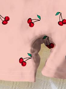 SHEIN Leap Crew 女婴休闲吊带连体衣，适合春夏季