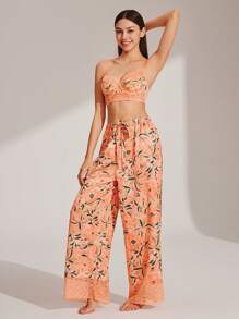 LUVLETTE Andningsbar spets Elegant Push-up Luftig Komfort Balconette Korsett Lingerie Minimizer-BH - Multifärgad - Visa 9