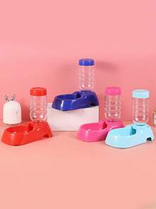 1 件自动补充宠物水碗 - PP 塑料猫/狗饮水器，防溢设计 | 防刮旅行喂食器（轻微运输痕迹，易于清洁） - 彩色 - 查看 7