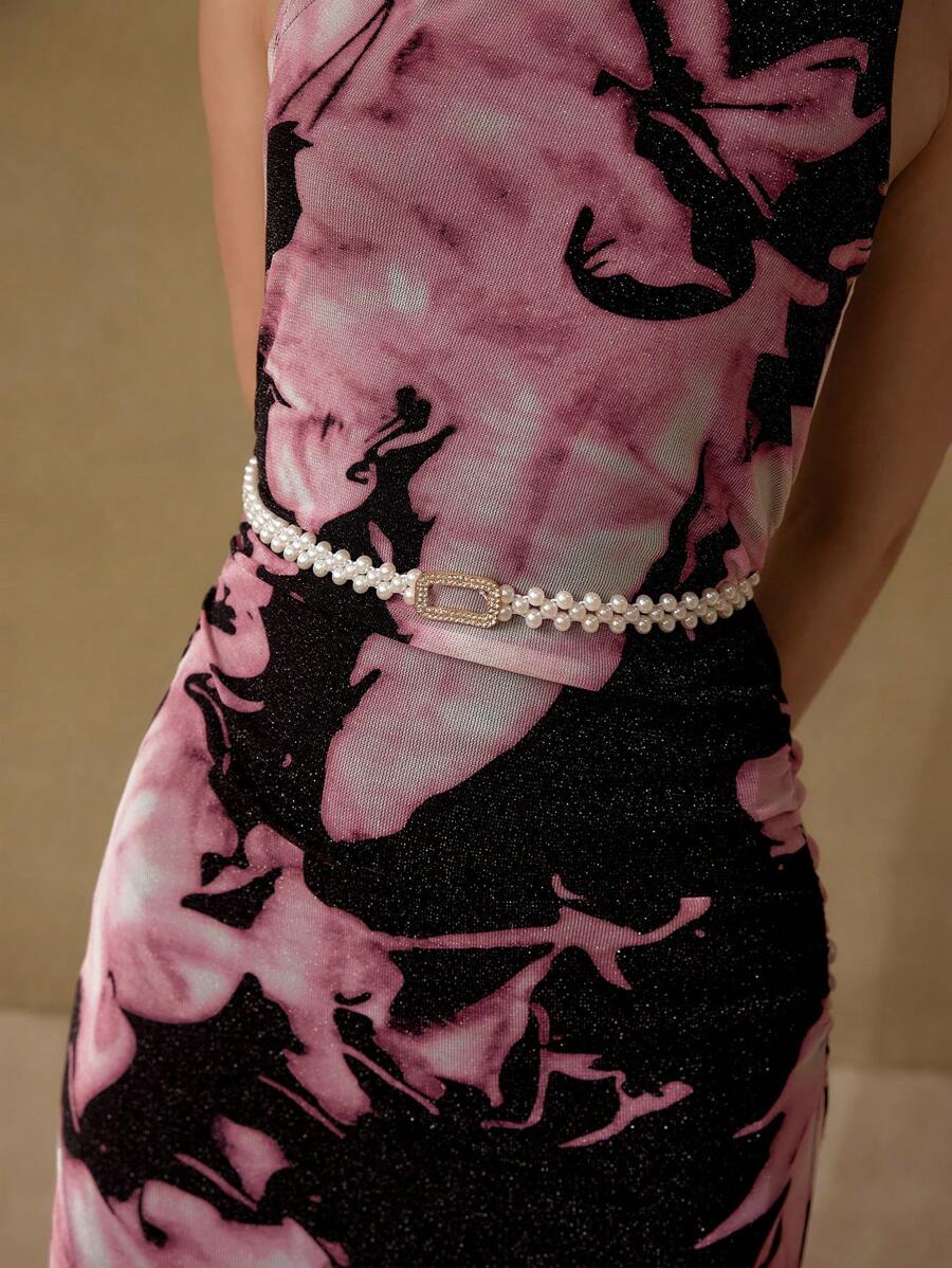 PREMIUM TIE-DYE SLEEVELESS FITTED MERMAID HEM VERSATILE FASHION SUMMER DRESS FOR WOMEN - Multicolor - View 2