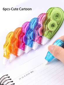 SHEIN 3PCS Correction Tape, Easy To Use Instant Correction, Suitable For Students, Office Staff Use - Multicolor - View 9