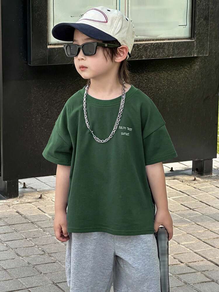Young Boys T-Shirt, Fall Clothes Vacation