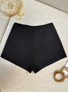 INAWLY Shorts décontractés polyvalents pour femmes en couleur unie, été
