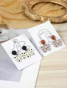 SHEIN 50 Thẻ đóng gói trang sức 4,8x6,2cm, Giấy đồng, In nhiều màu, Thẻ trưng bày trang sức theo phong cách tối giản, Nhãn Ngày lễ tình nhân trở lại trường, Túi quà, Thích hợp cho thiệp chúc mừng, kẹo, trang sức và quà tặng ngày lễ, Vật tư đóng gói quà tặng thời trang và đa năng - Đen và trắng - Xem 4