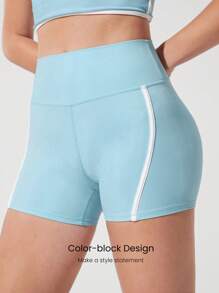 GLOWMODE 4.3'' FeatherFit™ Contrast Color Shorts Low Impact Yoga Pilates Studio Daily Casual Wear