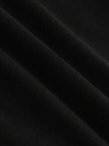 ROMWE Goth Vestido de verano mini sexy de unicolor y talla grande con estilo gótico para mujeres - Negro - Ver 6