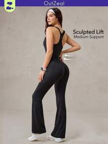 OutZeal Sweat Wicking Buttery Soft Removable Pads Side Pockets Jumpsuit Outdoor Hiking - Black - View 1