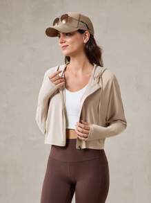 OutZeal 防紫外线 UPF50+ 速干交叉后背防晒夹克度假休闲夏季 - 卡其色 - 查看 10