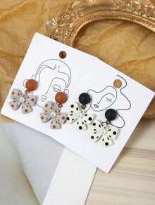 SHEIN 50 Thẻ đóng gói trang sức 4,8x6,2cm, Giấy đồng, In nhiều màu, Thẻ trưng bày trang sức theo phong cách tối giản, Nhãn Ngày lễ tình nhân trở lại trường, Túi quà, Thích hợp cho thiệp chúc mừng, kẹo, trang sức và quà tặng ngày lễ, Vật tư đóng gói quà tặng thời trang và đa năng - Đen và trắng - Xem 5