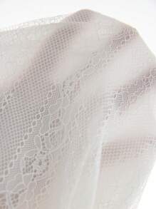 Modelyn 2pcs Casual Vacation Lace Blouse And Mini Skirt Set For Women - White - View 7