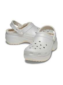 Crocs ClsPlatformGlitterLinedClogW - Silver - View 2