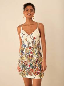 Travachic Vestido de verano con corte Cami y una pieza con estampado floral - Beis - Ver 6