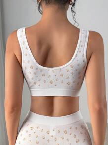 SHEIN 1 pieza Sujetador inalámbrico para mujer, sujetador cómodo para usar en primavera, verano y todo el año - Blanco - Ver 2