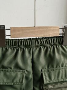 SHEIN Playful Pals 2pcs Baby/Baby Boy Polo Collar Sleeveless Vest With Shorts Set, Fashionable & Cute Outfit For Summer Playtime, Casual City Everyday Wear - Multicolor - View 6