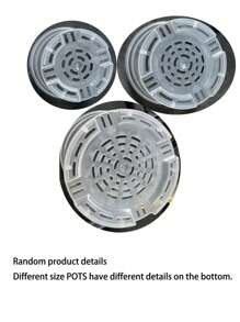 4 件装透明植物育苗盆，3/4/5 英寸塑料育苗花盆，带排水孔，种子启动器花卉，高透明度 - 彩色 - 查看 12