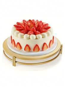 3pcsGolden Cake Stand Set, Circular Dessert Stand, Metal Cupcake Candy Display Tray, Suitable For Weddings, Events, Birthday Parties - Multicolor - View 11