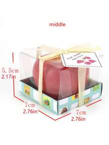 SHEIN 1pc Eve Gift Apple Candle, Holiday Celebration Candle, Birthday Decoration,Room Decor,Gifts Graduation