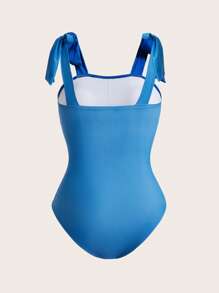 Swim Oasis Traje de baño de 2 piezas con falda maximalista de malla estampado para mujer de talla grande, vestido de baño para vacaciones - Multicolor - Ver 6
