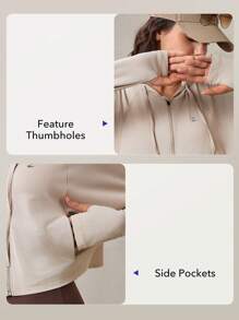 OutZeal 防紫外线 UPF50+ 速干交叉后背防晒夹克度假休闲夏季 - 卡其色 - 查看 4