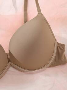 SHEIN 2 sztuki/zestaw biustonoszy damskich w jednolitym kolorze na fiszbinach