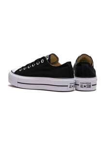Converse CHUCK TAYLOR ALL STAR CANVAS PLATFORM - Black/White - View 3
