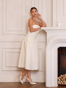 CUCCOO HITCHD New Women Fashionable Elegant Sexy Lace Mesh Bow Wedding Bridal Embroidered Pointed Toe High Heel Shoes, Graduation Heel, Prom Heels For Summer Vacation Shoes Summer Spring Shoes Spring Break Easter Wedding Bridal Shoes - Apricot - View 3