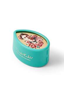 Frida Kahlo X SHEIN 1 pincel de maquillaje de base almacenable con gráficos de figura, cerdas curvadas sin aglomeración, maquillaje rápido, efecto de maquillaje ligero, fácil de almacenar, a prueba de polvo y fácil de transportar, artístico y elegante