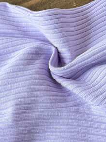 SHEIN Playful Pals 5pcs Baby Girls' Casual Daily Basics Rainbow Floral & Stripe Print Bottoms, Spring/Summer - Purple - View 5